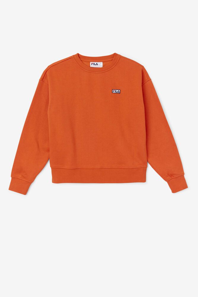 Fila Stina Crew Orange Sweatshirt Womens - NZ 83402-GNYX